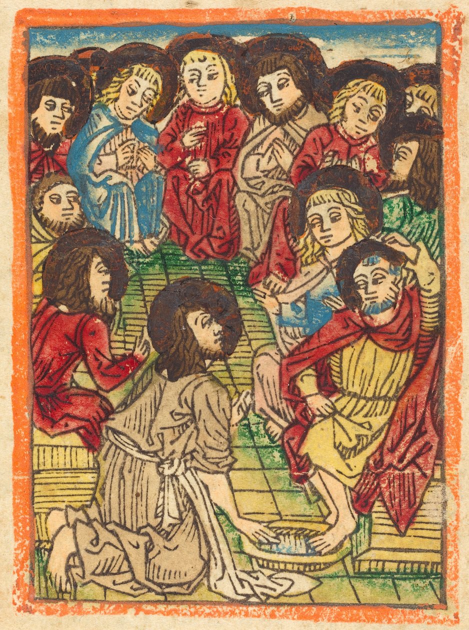 Kristus umývá nohy apoštolům, c. 1480. od Unbekannt
