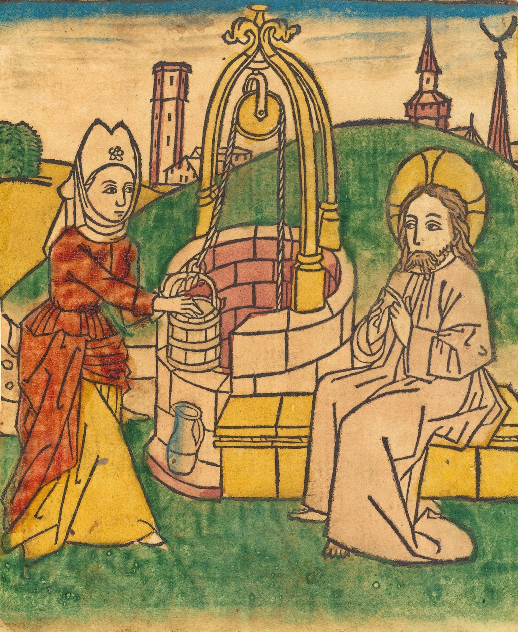 Kristus a žena Samaří, pravděpodobně 1485. od Unbekannt