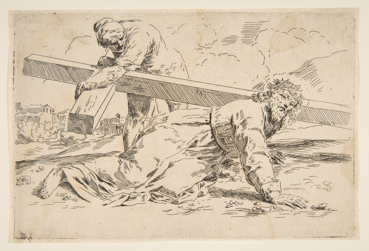 Kristus nesoucí kříž na zádech, opis podle Cantariniho, ca. 1637-1639 nebo později. od Unbekannt