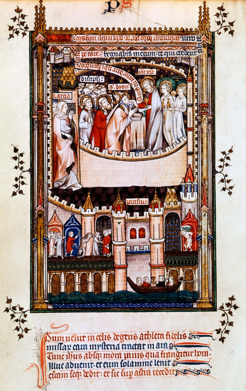 Kristus dává přijímání svatému Denisovi, 1317 od Unbekannt