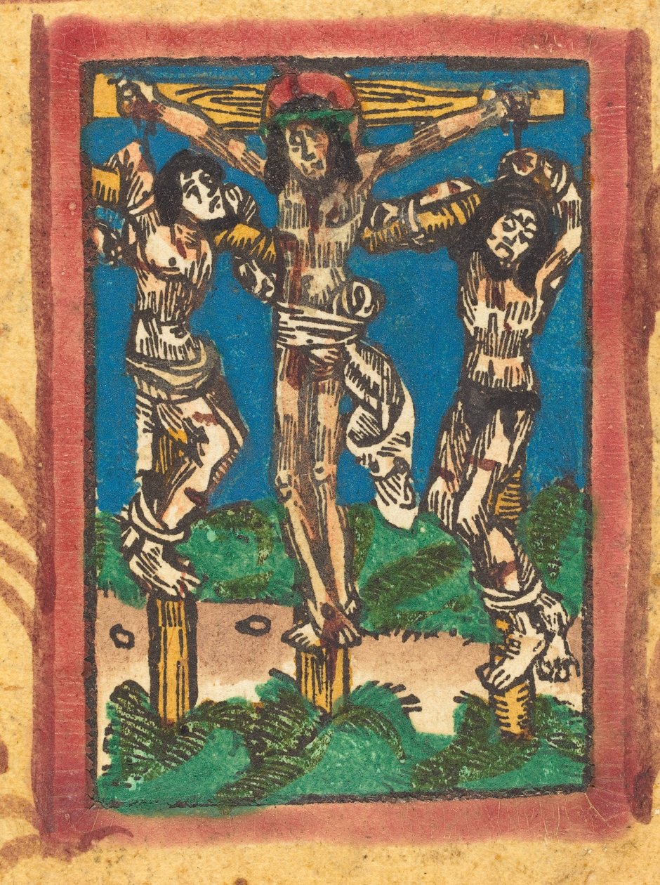 Kristus na kříži mezi dvěma zloději, c. 14901500. od Unbekannt