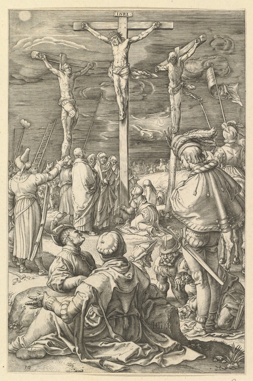 Kristus na kříži, z Umučení Krista, ca. 1598-1617. od Unbekannt