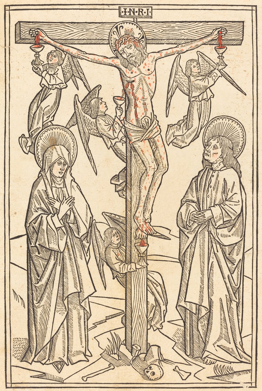 Kristus na kříži s anděly, 1481. od Unbekannt