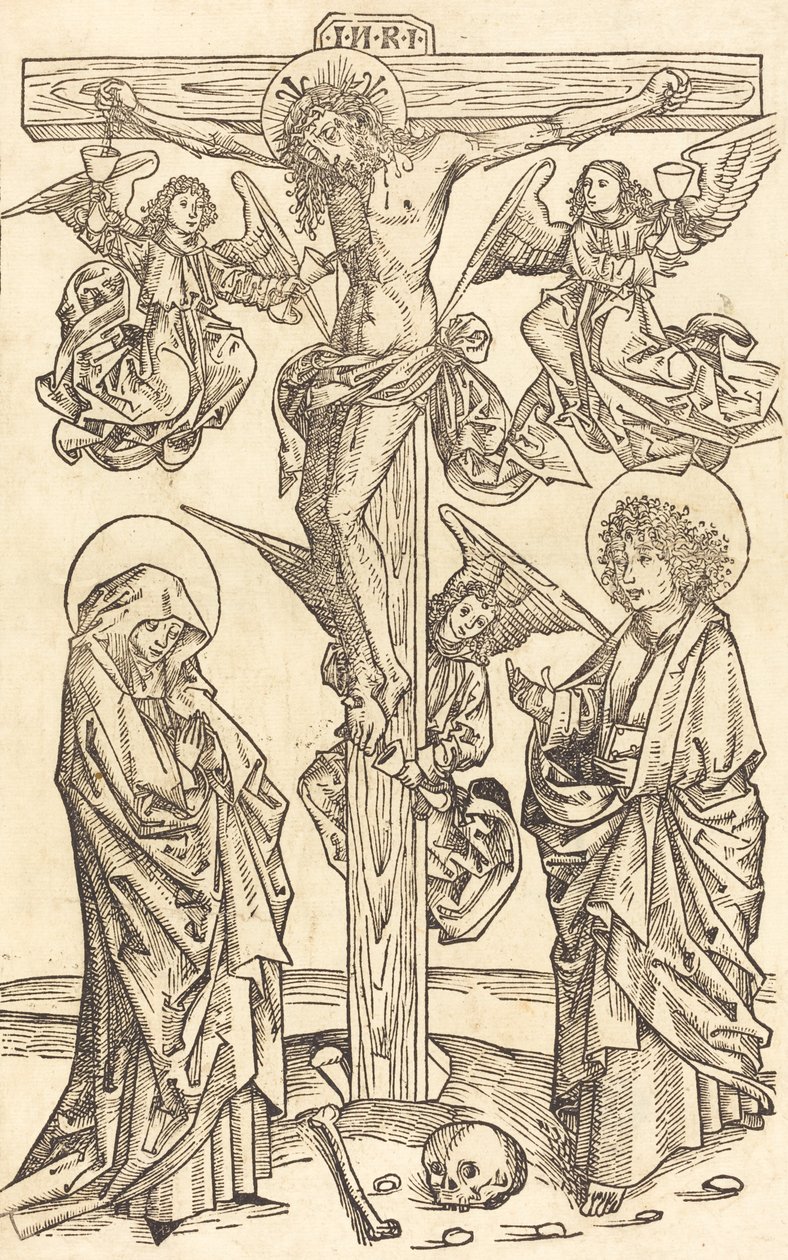 Kristus na kříži s anděly, 14901500. od Unbekannt
