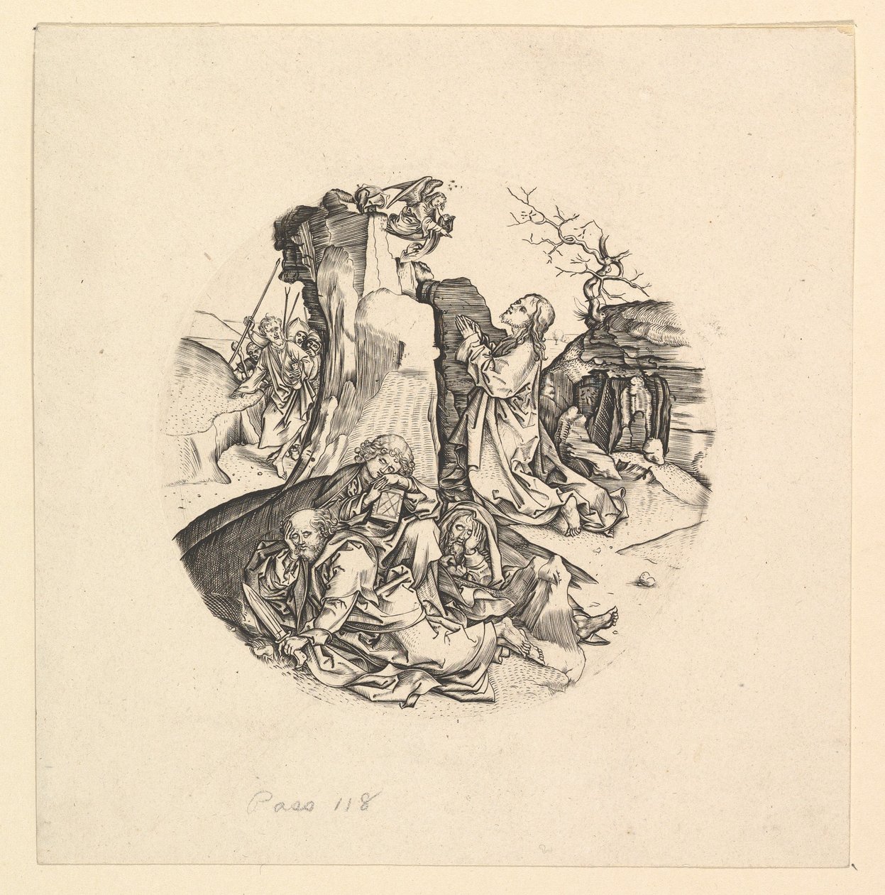 Kopie Krista na Olivové hoře v rondelu, ca. 1435-1491. od Unbekannt