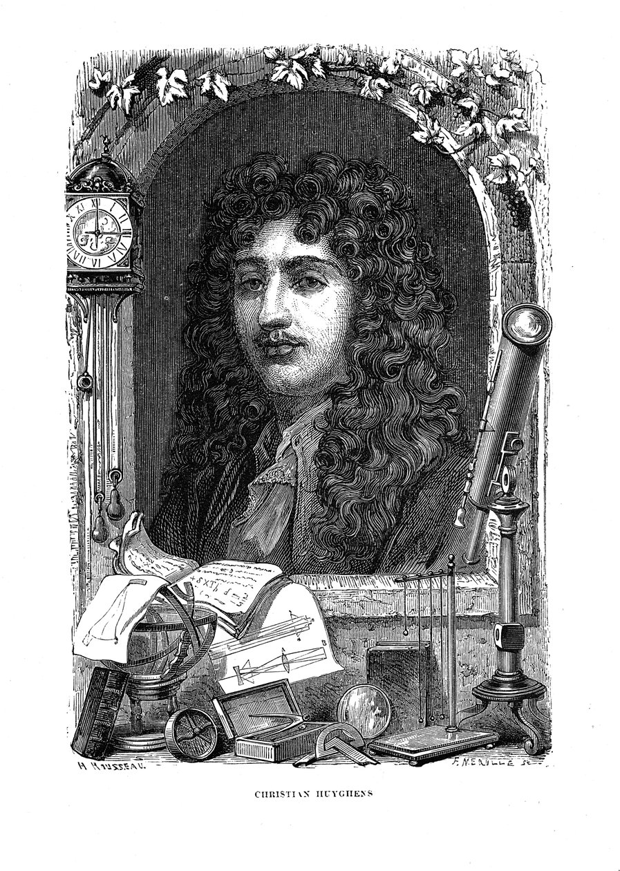 Christiaan Huygens 1629-1695, holandský fyzik, matematik a astronom, c1870 od Unbekannt