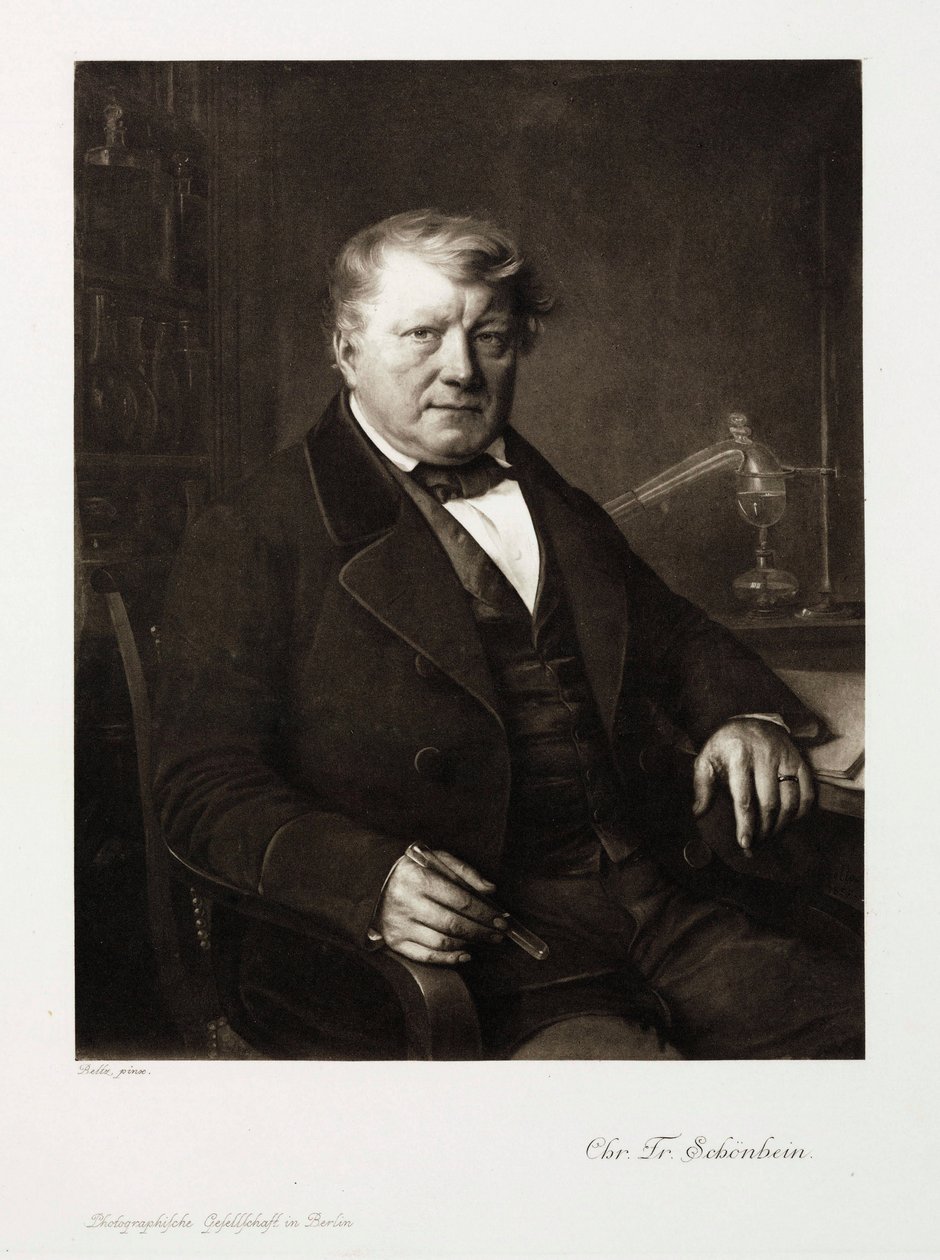 Christian Friedrich Schonbein, německý chemik, c 1860 od Unbekannt