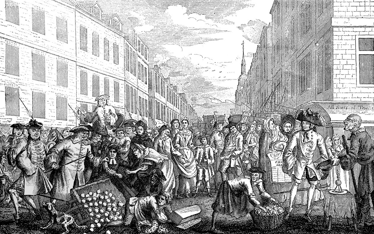 Christmas Gambolls, Boxing Day, 1747 od Unbekannt