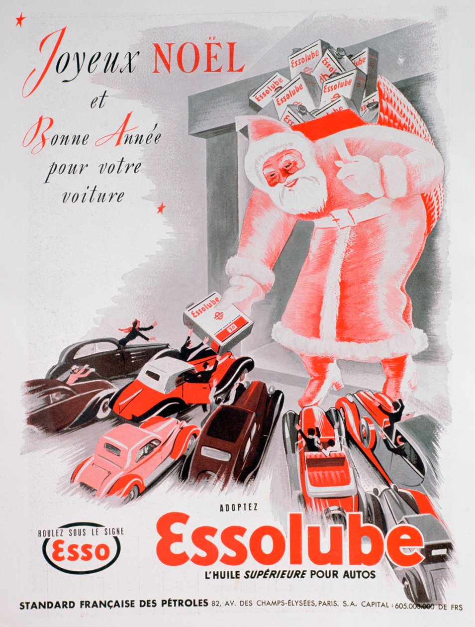 Vánoční reklama na motorový olej Essolube, 1938 od Unbekannt