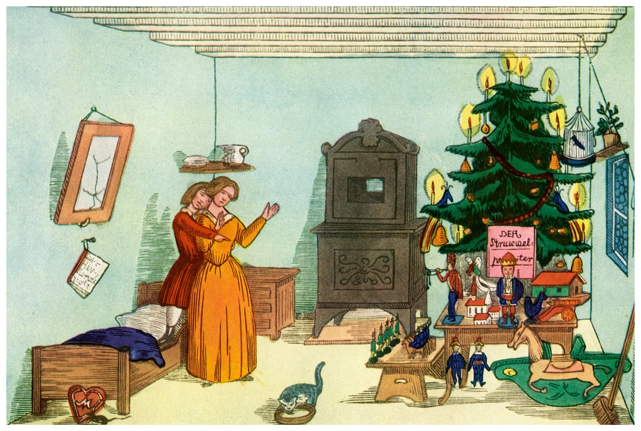 Vánoční scéna z Krále Louskáčka od Heinricha Hoffmanna, 1853 1956 od Unbekannt