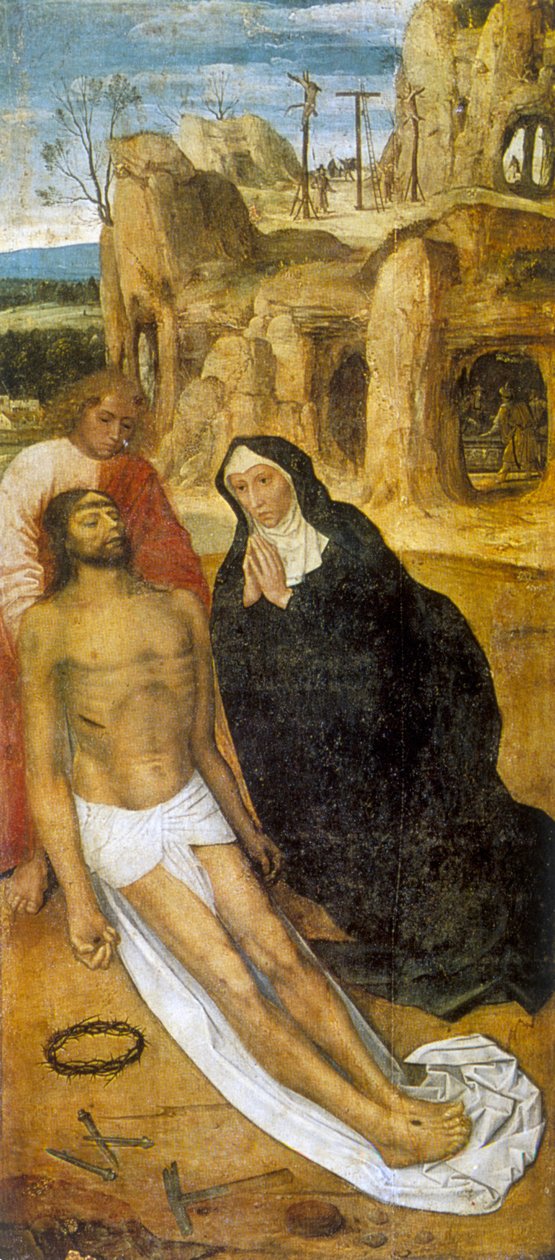 Kristova muka, detail z oltářního obrazu sv. Antona, 16. století od Unbekannt