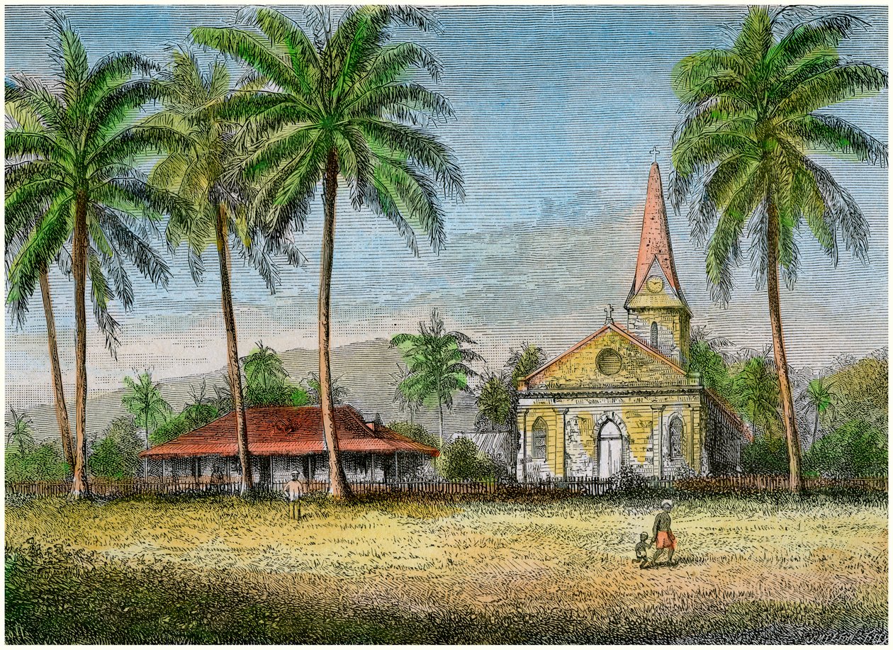 Church, Samoa, c1875 od Unbekannt