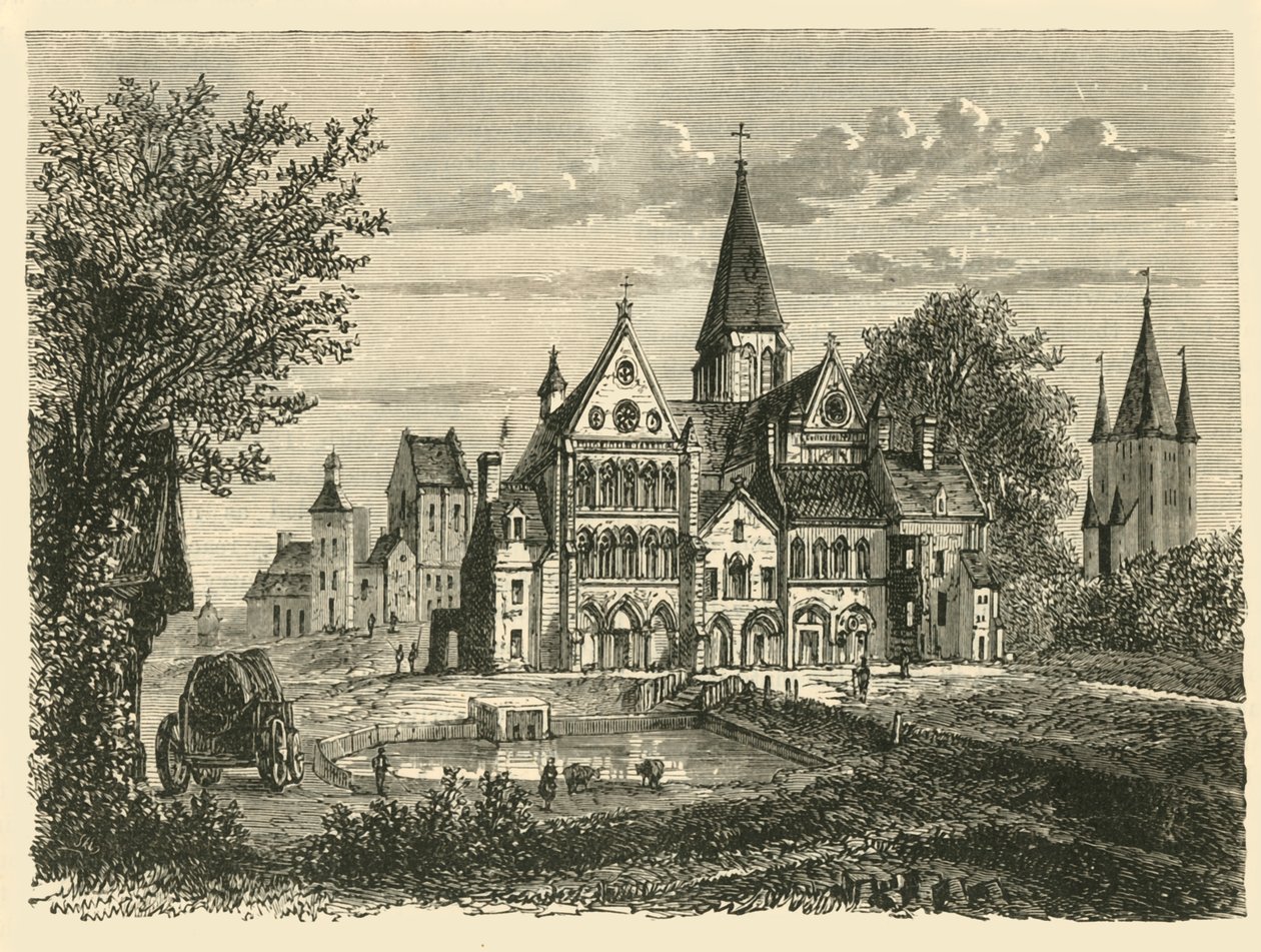 Kostel a věž chrámu, Paříž, 1890. od Unbekannt
