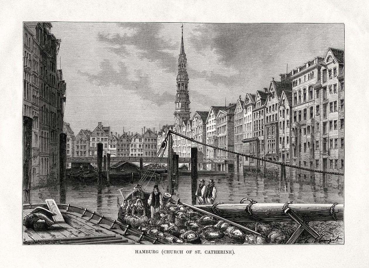 Kostel svaté Kateřiny, Hamburk, Německo, 1879 od Unbekannt