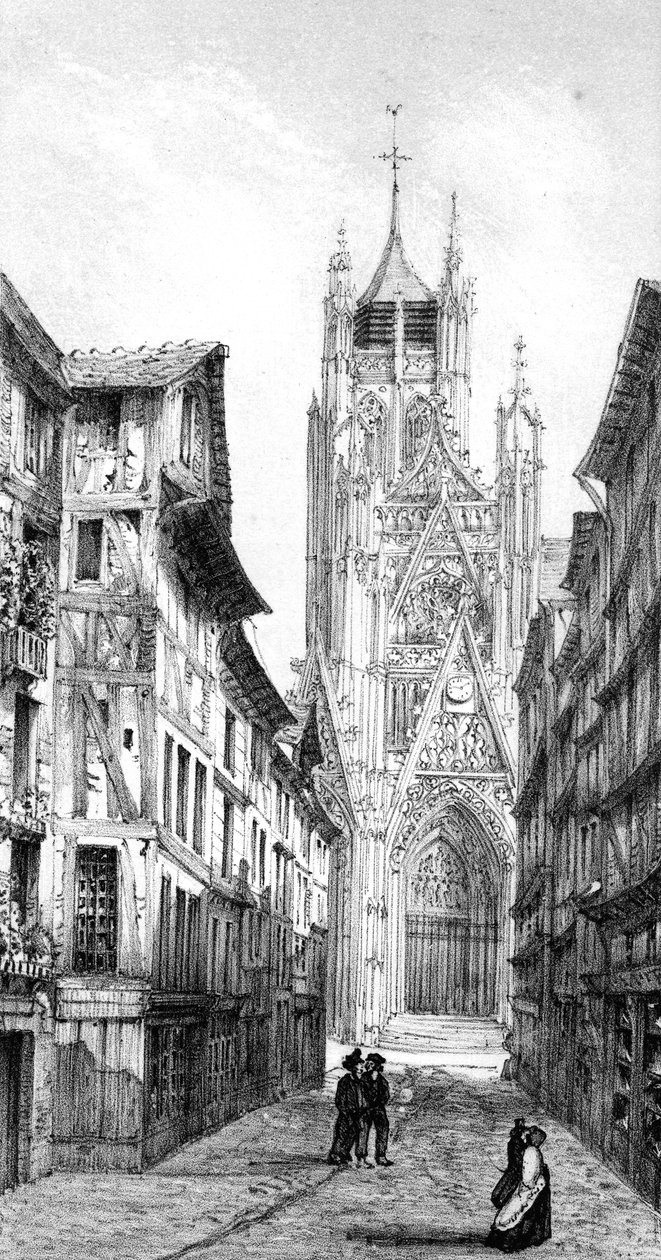 Kostel St Maclou, Rouen, Francie, 19. století od Unbekannt