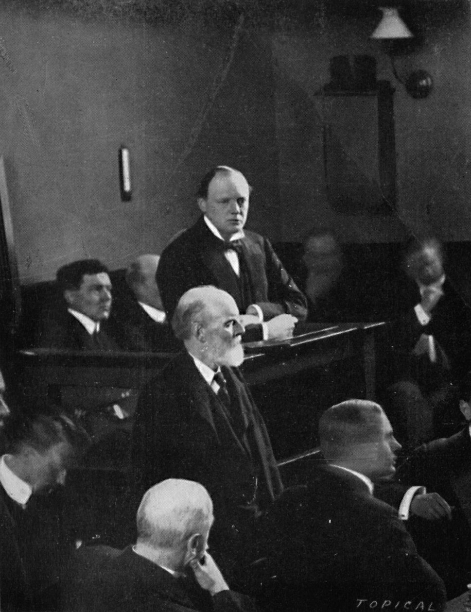 Churchill podává svědectví o incidentu na Sidney Street, 1911, 1945 od Unbekannt