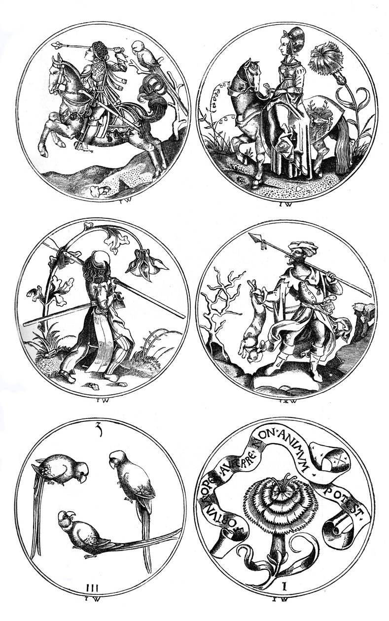 Kruhové hrací karty, Německo, 15. století 1870 od Unbekannt