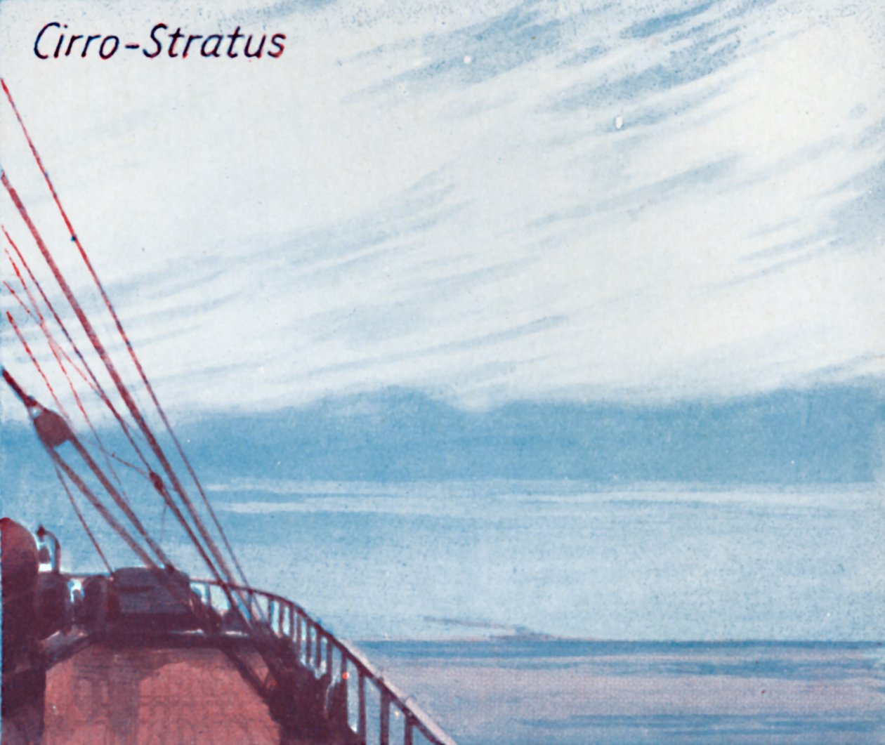 Cirro-Stratus - Tucet hlavních mrakových forem na obloze, 1935 od Unbekannt