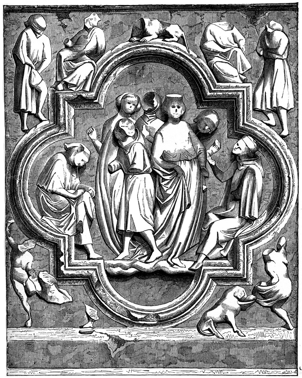 Občané Francie pomáhající chudým učencům, 1257 1870 od Unbekannt