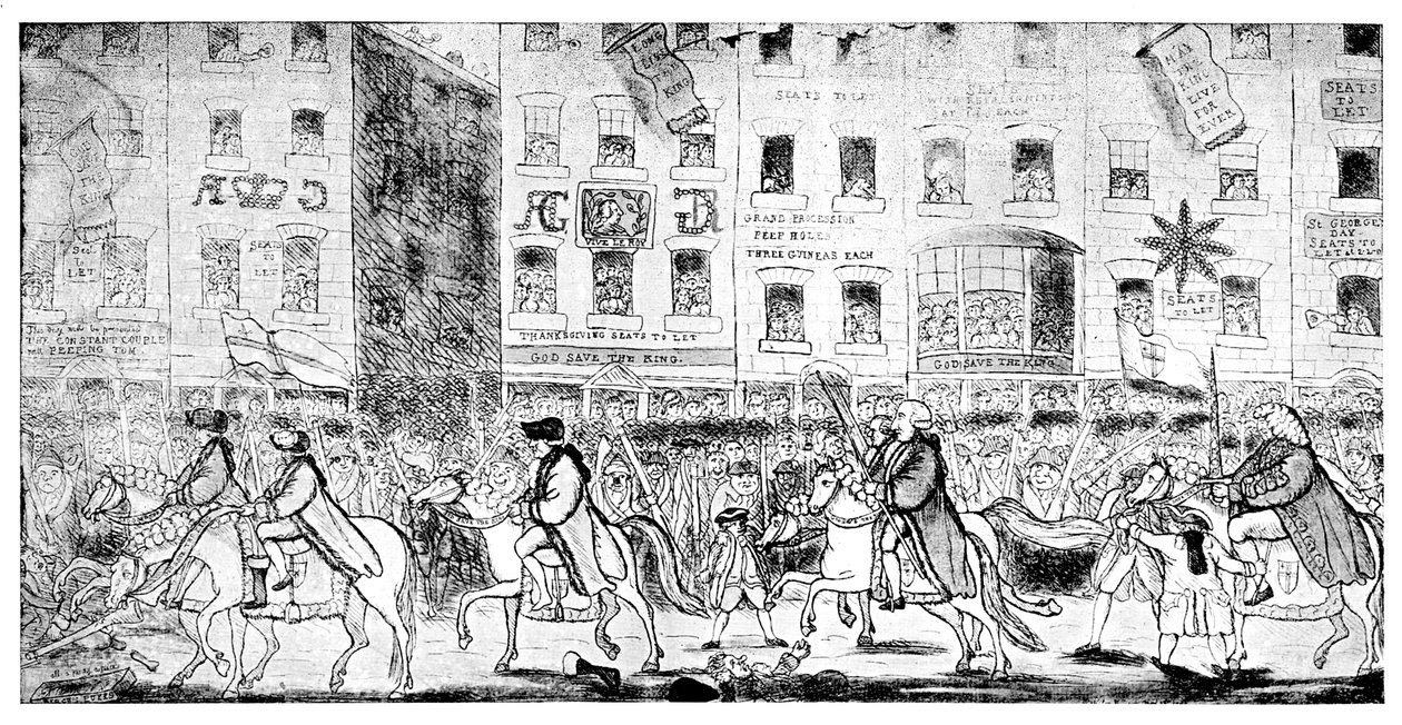City Horsemanship nebo Procesí do St Pauls, 1789 od Unbekannt