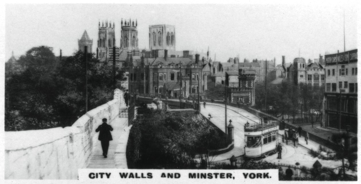 Městské hradby a Minster, York, c1920 od Unbekannt