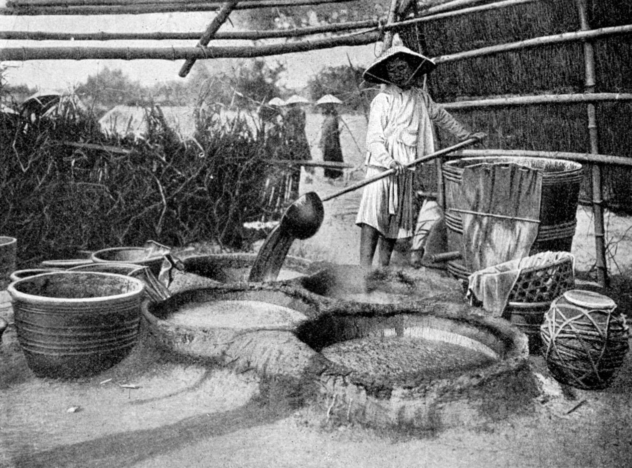 Čištění šťávy z cukrové třtiny, Annam, Vietnam, 1922 od Unbekannt