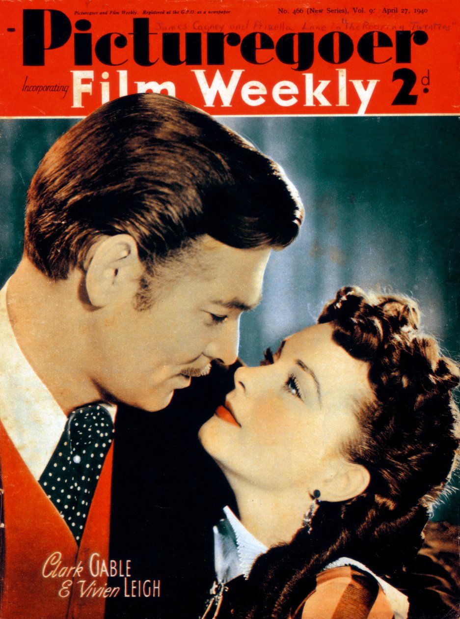 Clark Gable 1901-1960 a Vivien Leigh 1913-1967, herci, 1940 od Unbekannt