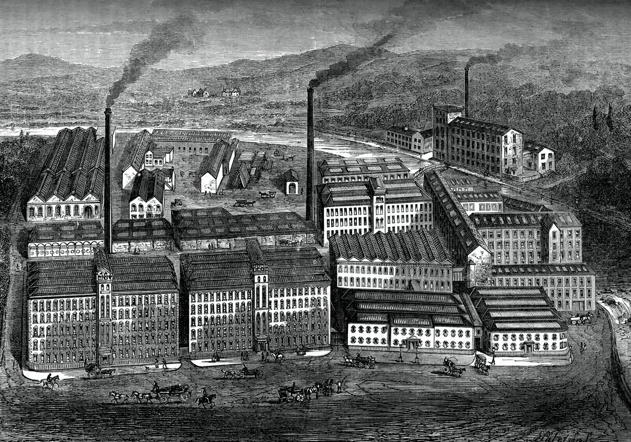 Clarks Anchor Thread Works, Paisley, Skotsko, c1880 od Unbekannt