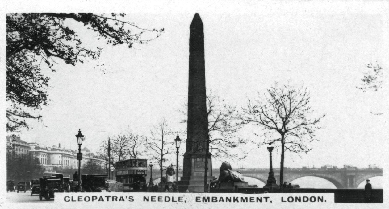Cleopatras Needle, Embankment, Londýn, c1920 od Unbekannt
