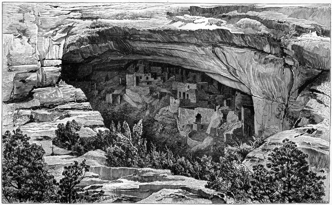 Cliff Palace v Cliff Palace Canyon, jihozápadní Colorado, USA, 1901 od Unbekannt