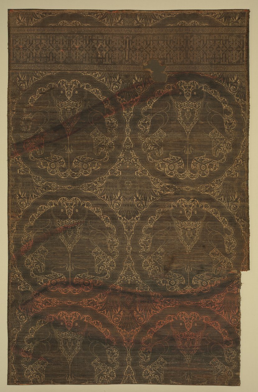 Zlaté plátno s kočkami a orly, 1225-1275. od Unbekannt
