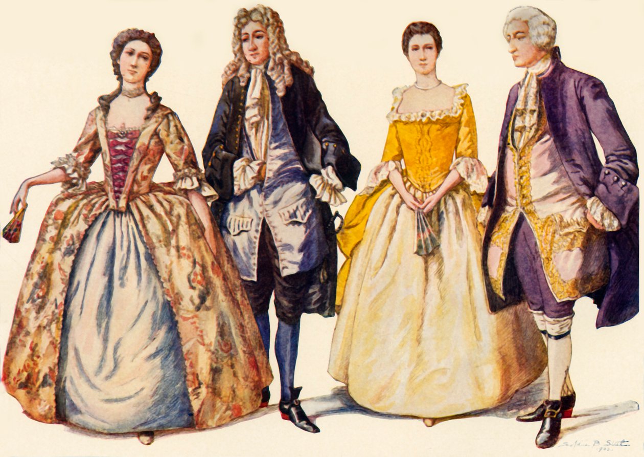 Oděvní vláda královny Anny a Jiřího I., 1702-1725, 1903, 1937. od Unbekannt