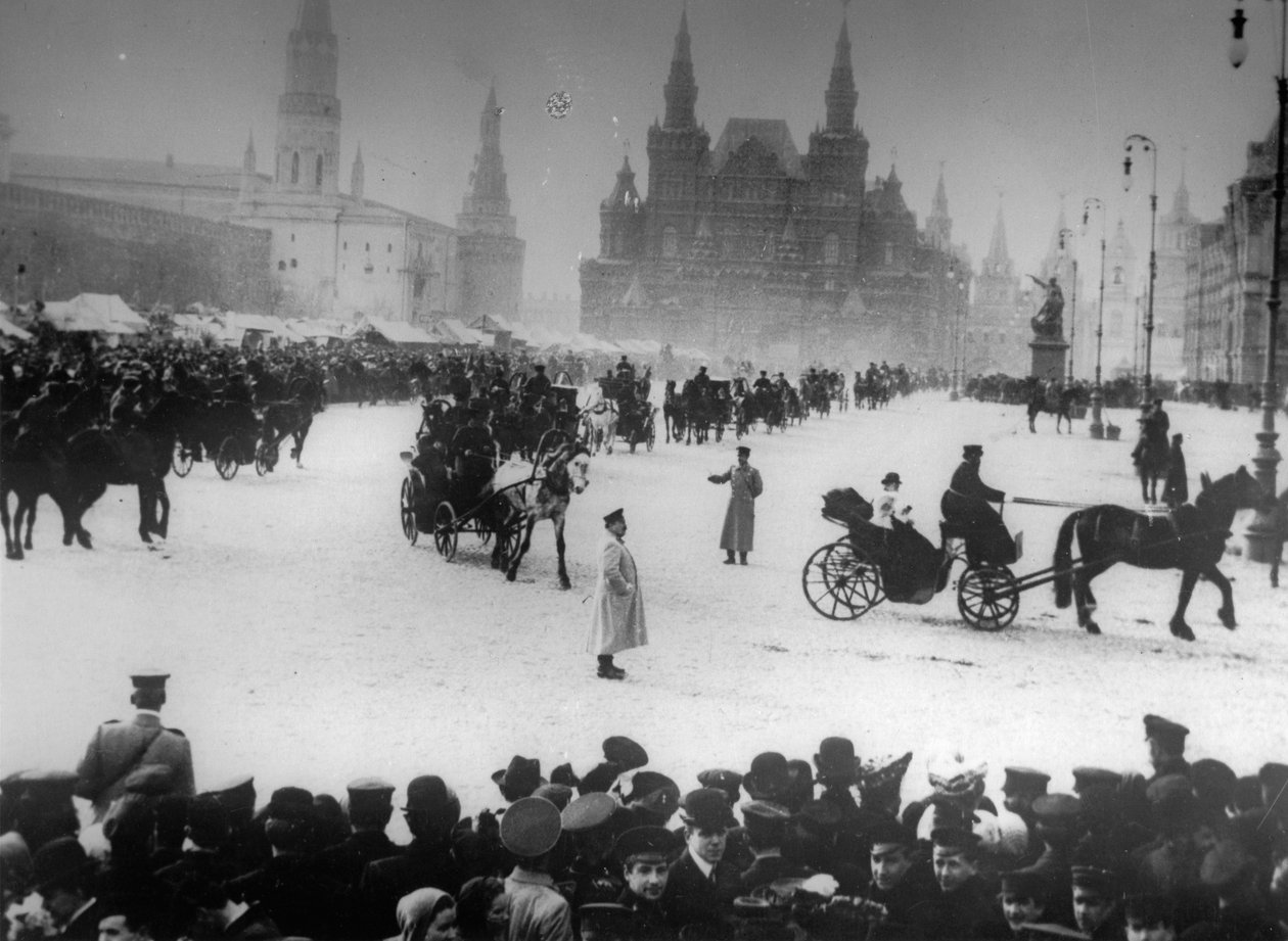 Autobusová zastávka v klášteře Strastnoy, Moskva, Rusko, c1900-c1905 od Unbekannt