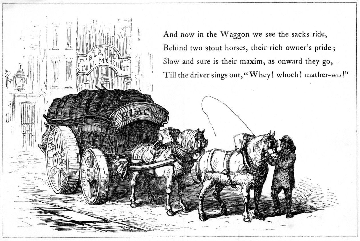 Vůz na dodávku uhlí, 1860 od Unbekannt