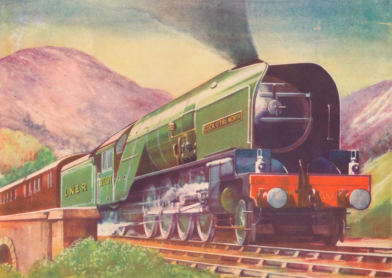 Cock O The North Locomotive, L.N.E.R., na Vysočině, 1940 od Unbekannt