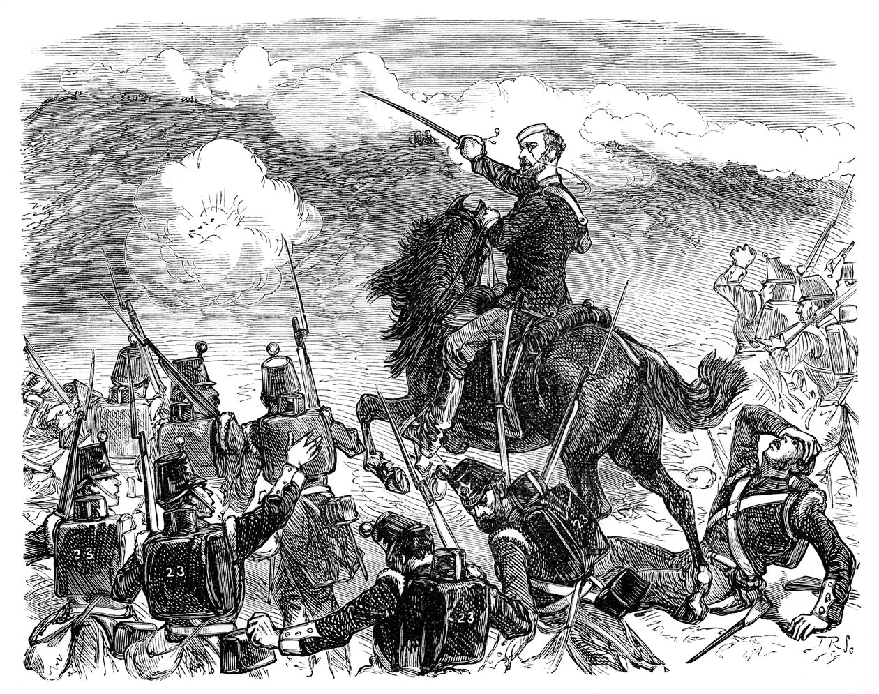 Brigáda Codringtons v bitvě u Almy, krymská válka, 50. léta 19. století, 1888 od Unbekannt