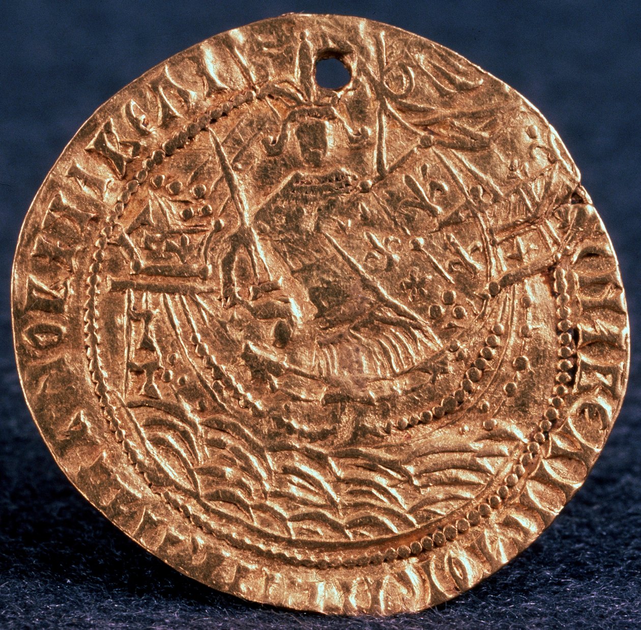 Mince Korabelnik cara Ivana III., Revers: Vládce na jeho lodi, 1471-1490 od Unbekannt