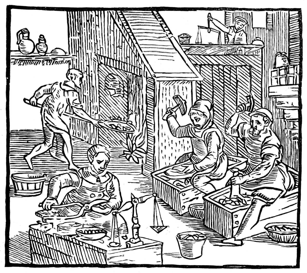 Minciři při práci, 1577, 1893 od Unbekannt