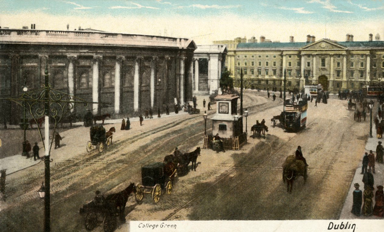 College Green - Dublin, konec 19.-začátek 20. století. od Unbekannt