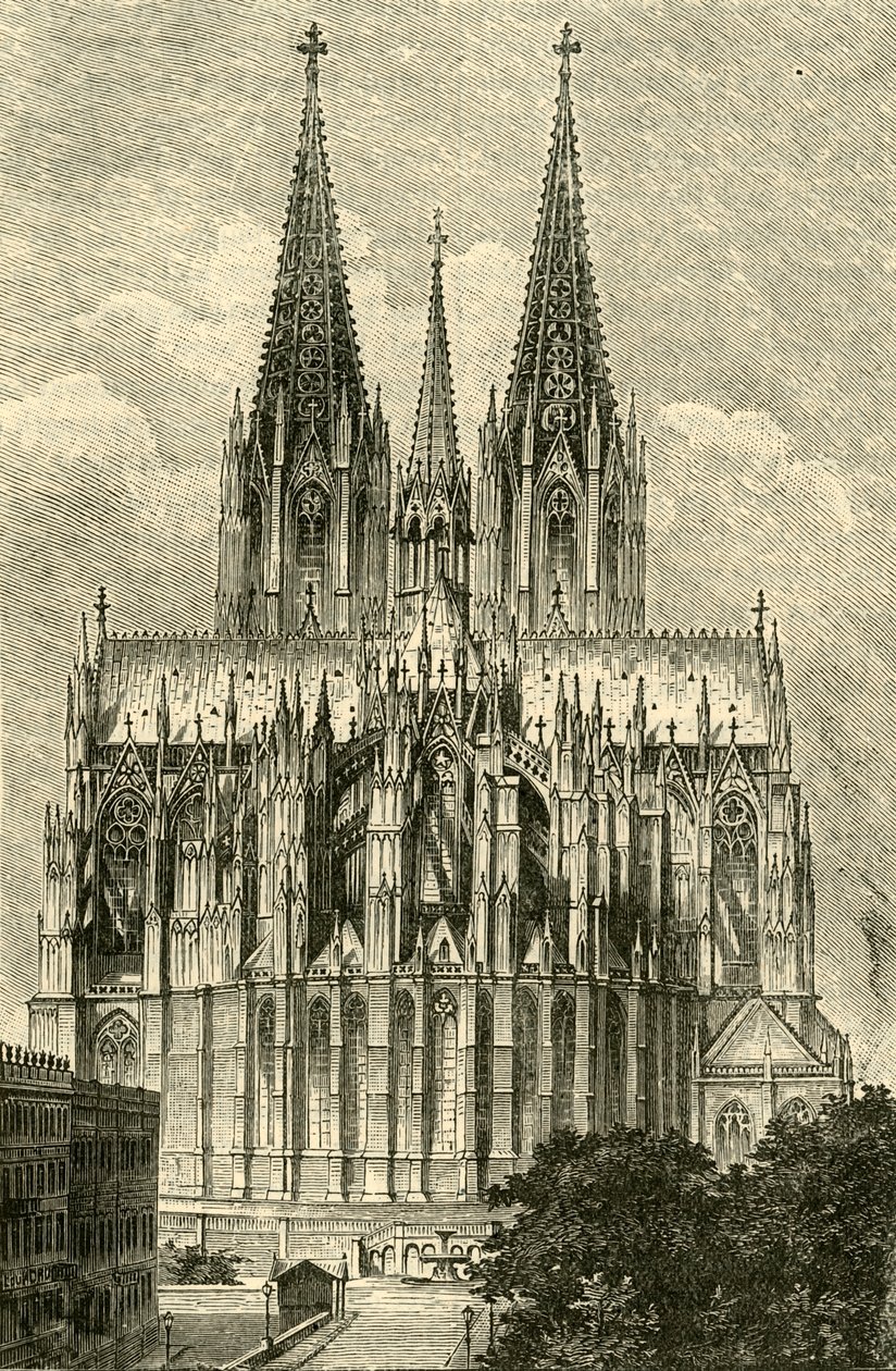 Kolínská katedrála, z východu, 1890. od Unbekannt