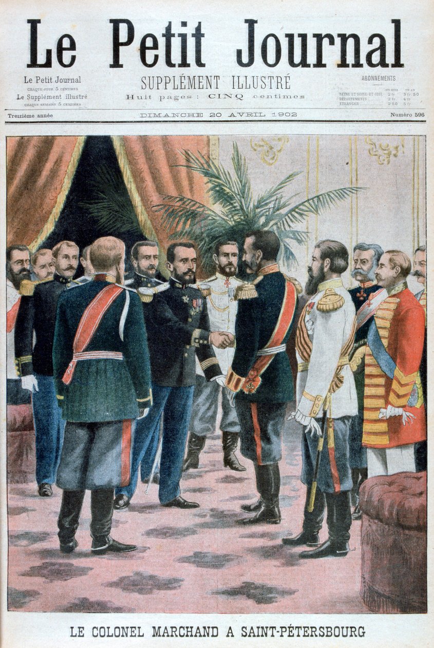 Plukovník Jean-Baptiste Marchand v Petrohradě, Rusko, 1902 od Unbekannt