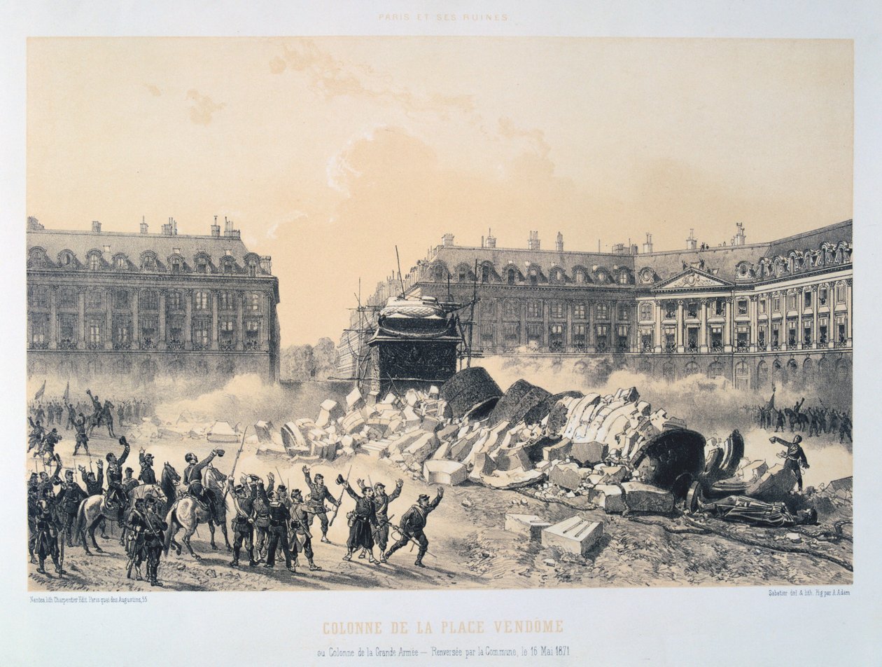 Sloup na Place Vendome, Pařížská komuna, 16. května 1871. od Unbekannt
