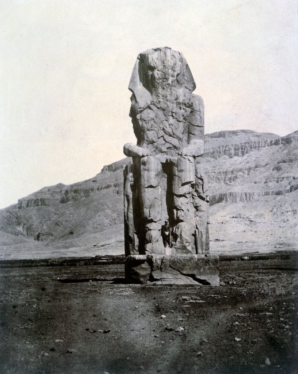 Memnonovy kolosy, Théby, Egypt, 1852 od Unbekannt