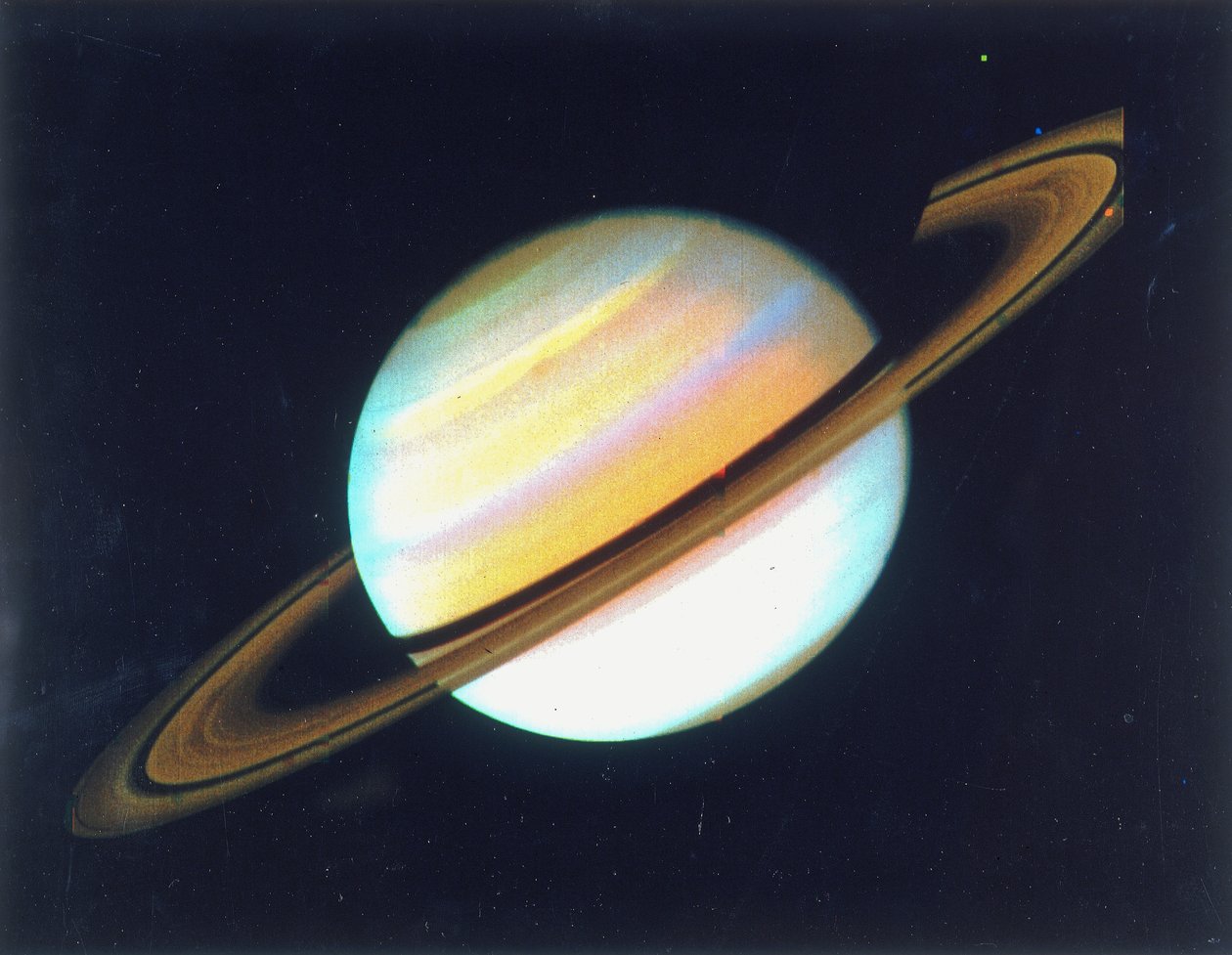Barevně vylepšený pohled na Saturn, 1980 od Unbekannt