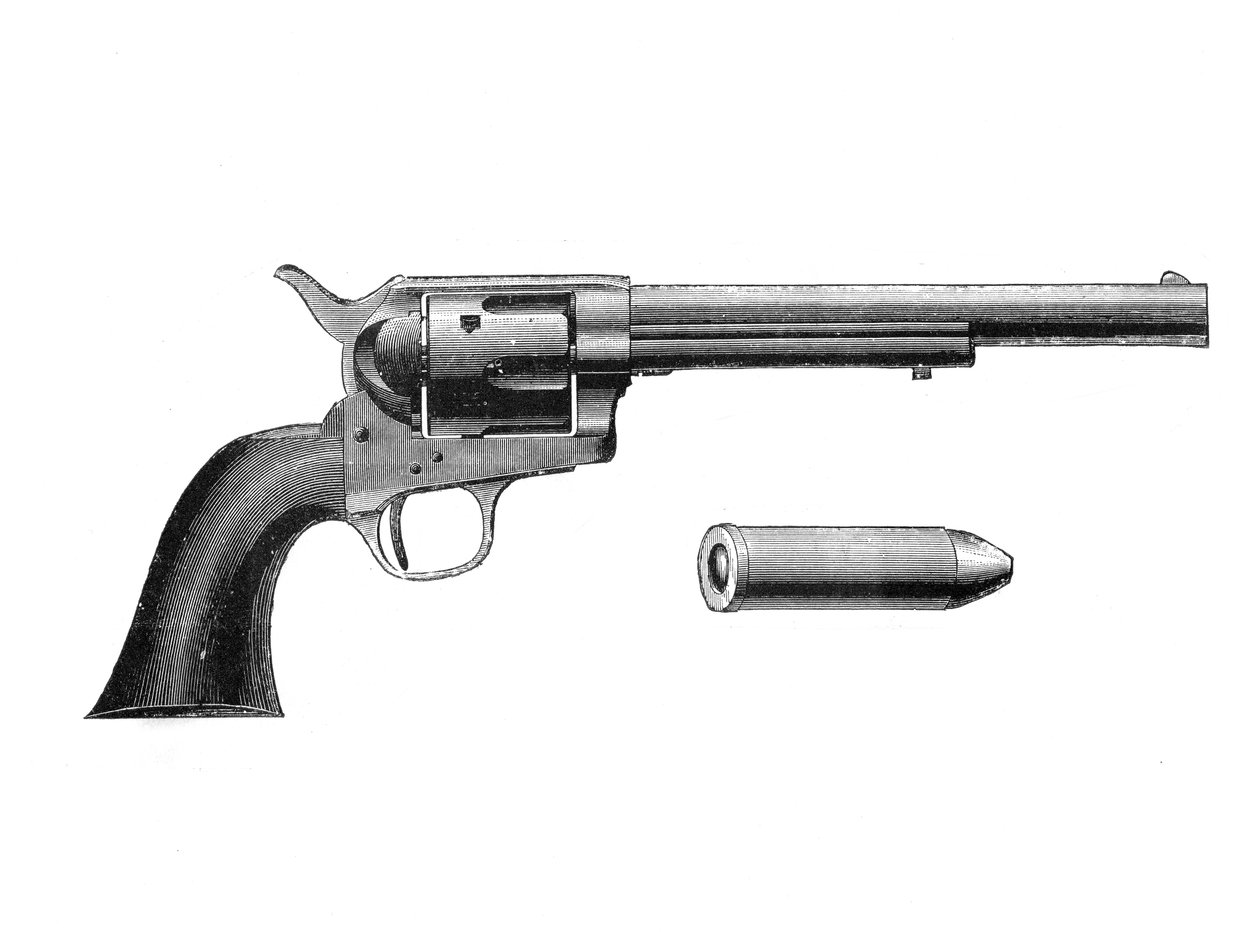 Revolver Colt Frontier, vynalezený Samuelem Coltem 1814-62, c1890 od Unbekannt