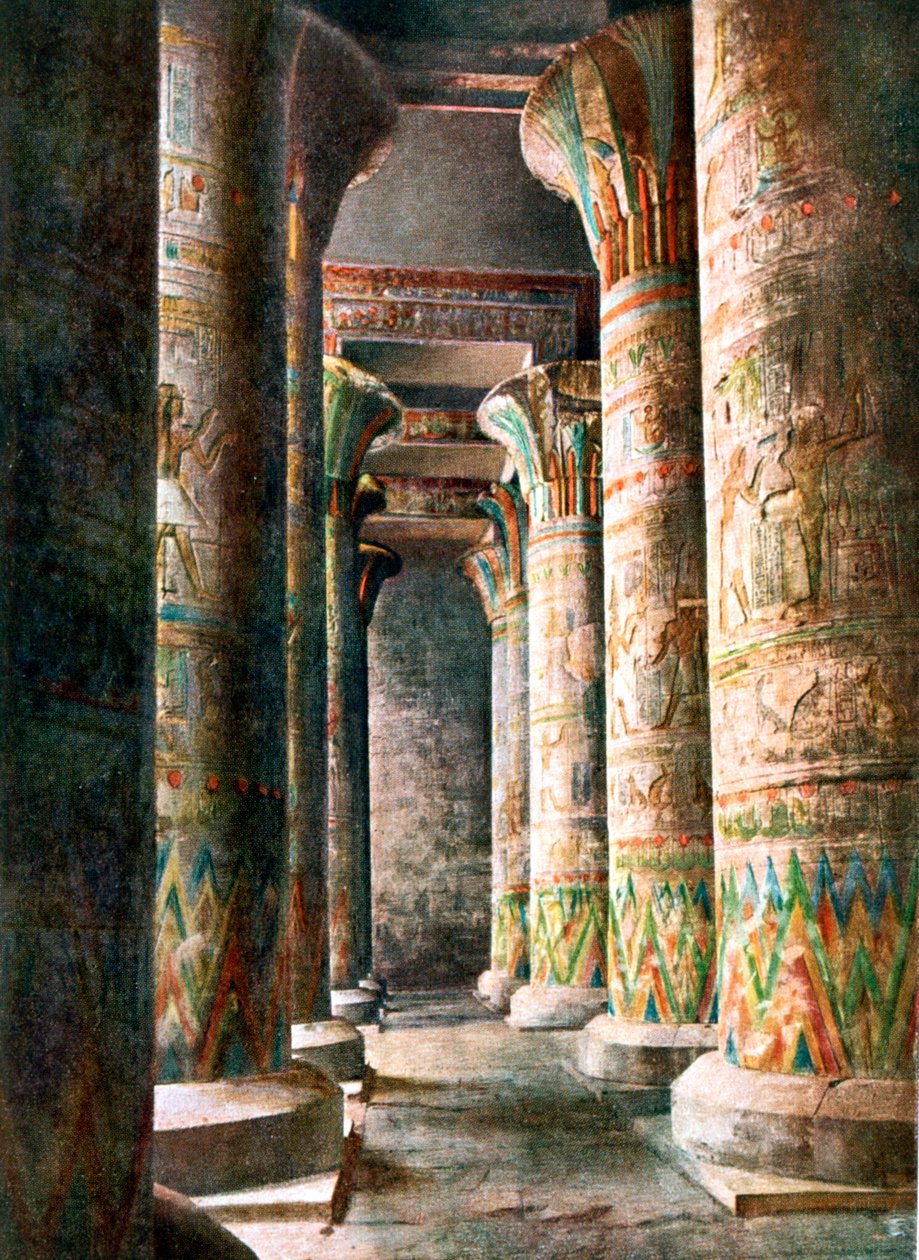 Sloupce, Horův chrám, Edfu, Egypt, 20. století od Unbekannt
