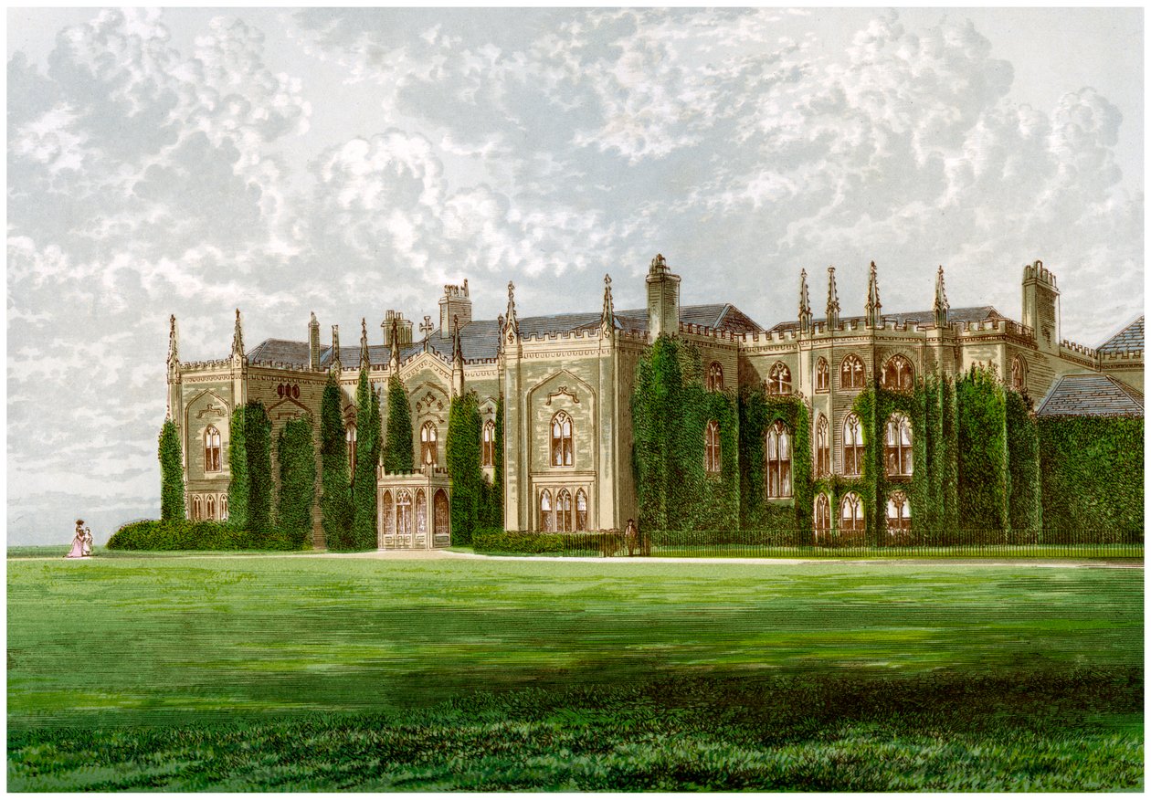 Combermere Abbey, Shropshire, domov vikomta Combermere, c1880 od Unbekannt