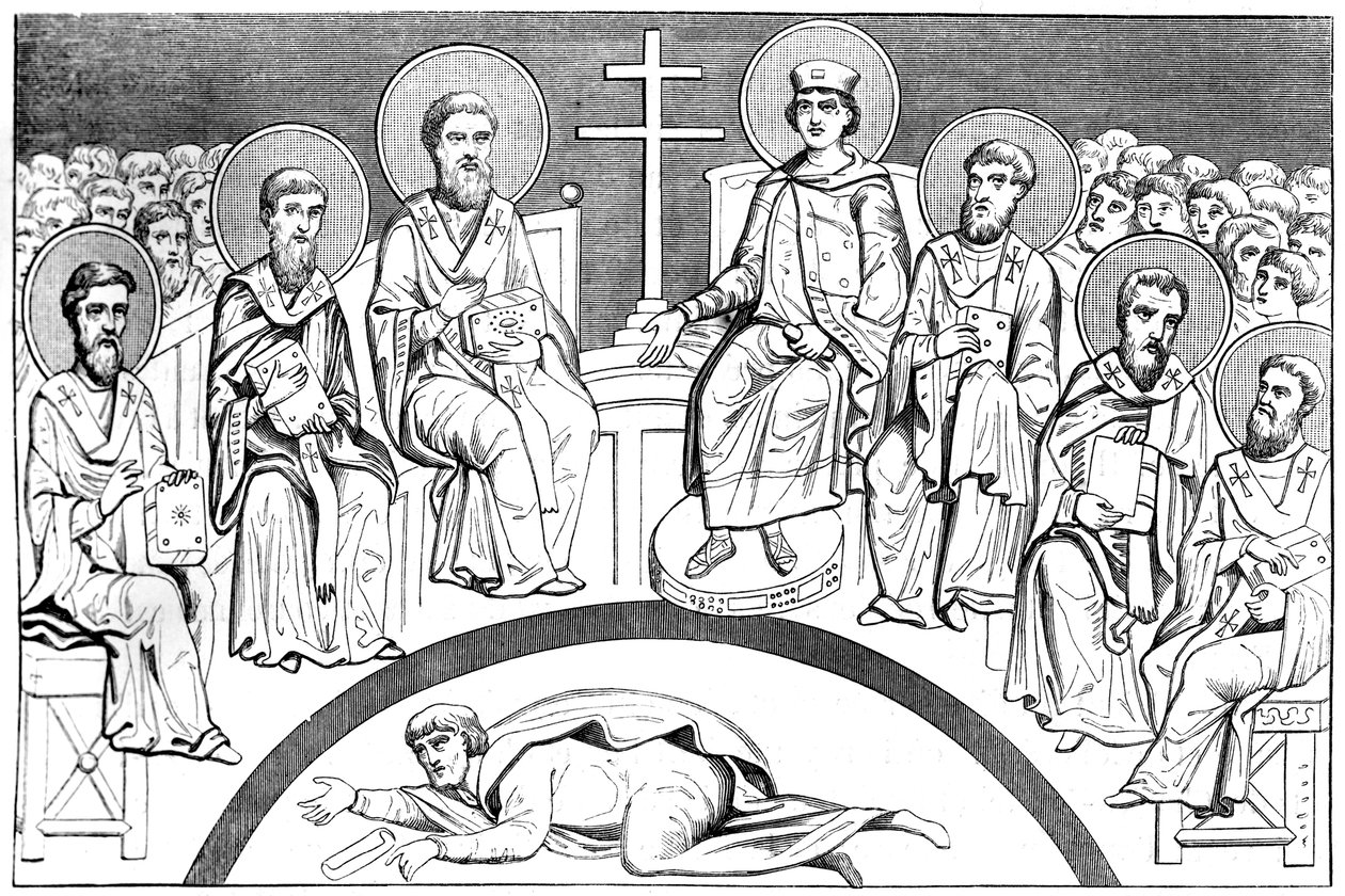 Připomínka druhého koncilu v Nice, 9.–10. století 1849 od Unbekannt
