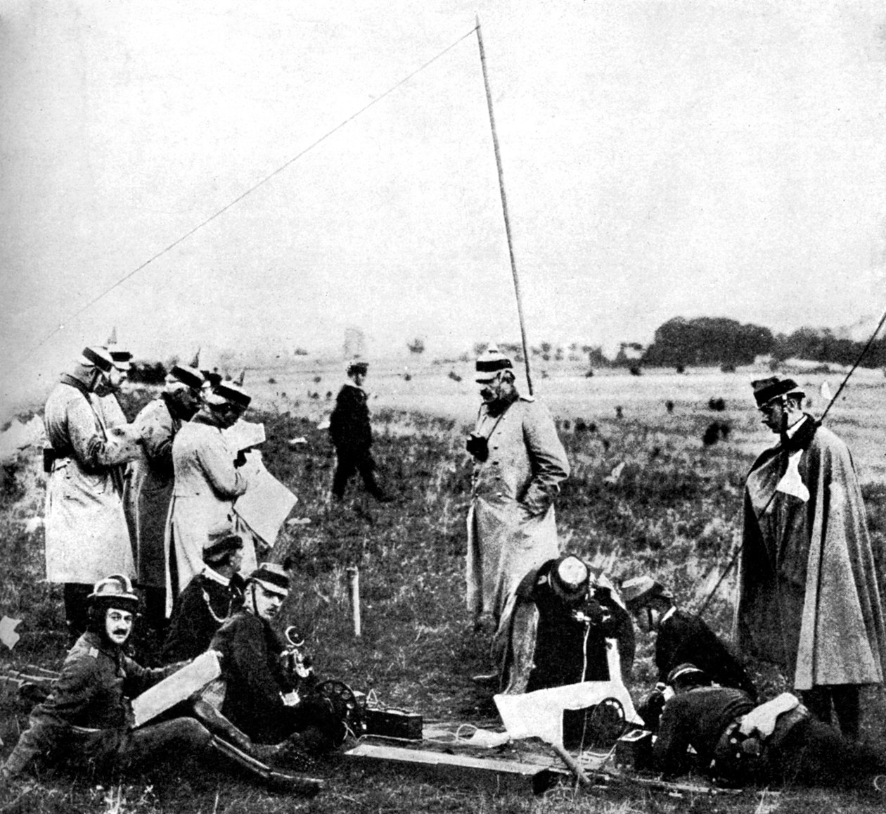 Rota německých skautů přijímajících telefonické pokyny, první světová válka, 1914 od Unbekannt