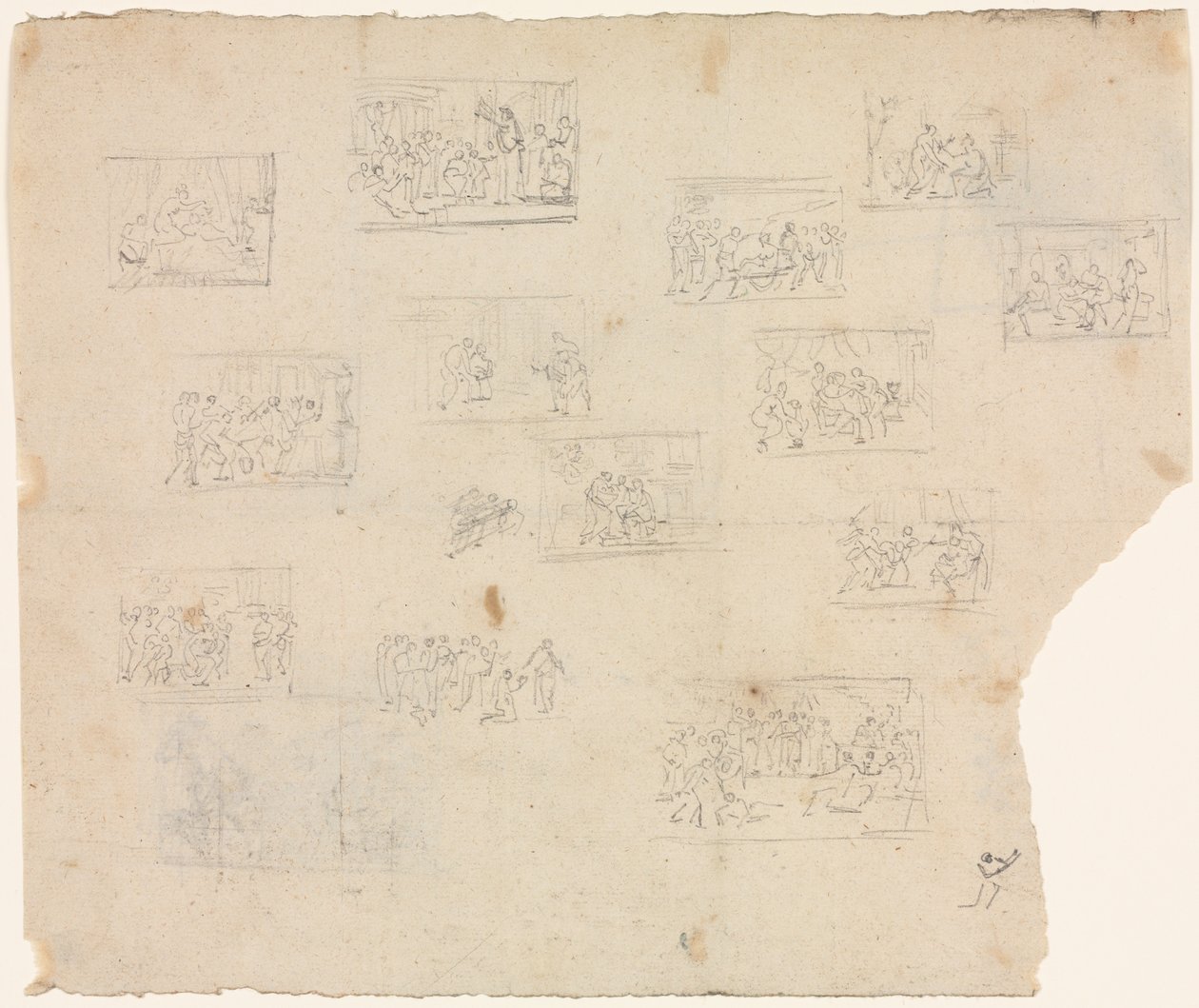 Kompoziční skici podle Raphaela a dalších umělců, c. 1800. od Unbekannt